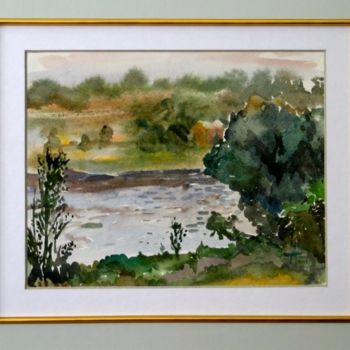 Painting titled "staraya ladoga,rive…" by Alexey Kriventsov, Original Artwork