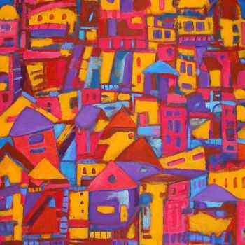 Painting titled "Ciudad 79" by Jacinte, Original Artwork