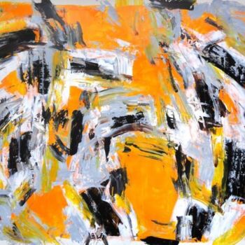 Ζωγραφική με τίτλο "Untitled on Cadmium…" από Sio Montera, Αυθεντικά έργα τέχνης, Λάδι