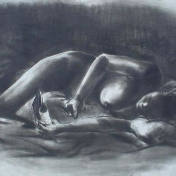 Painting titled "Nude_Pose20.JPG" by Kishore Singh, Original Artwork, Oil