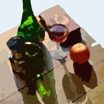 Dessin intitulée "nature morte " par Farid Ait Aoudia, Œuvre d'art originale