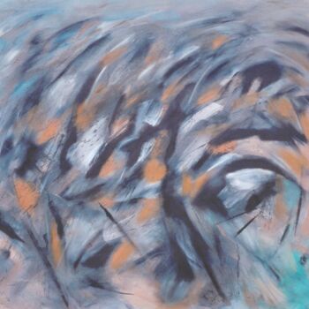 Painting titled "Radical Markings" by Gregg Simpson, Original Artwork, Oil Mounted on Wood Stretcher frame