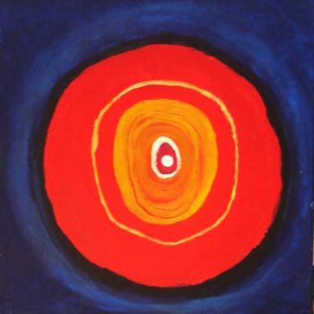 Painting titled "Cosmic Egg" by Rajesh Shukla, Original Artwork, Oil