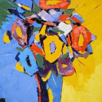 Peinture intitulée "Etude coloriste" par Francis Jalibert, Œuvre d'art originale, Huile