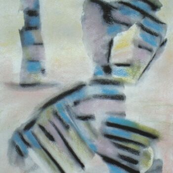 Painting titled "Personnage and Totem" by Gregg Simpson, Original Artwork, Oil