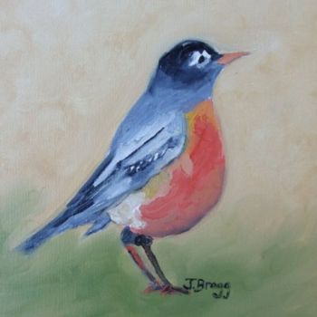 Painting titled "Robin" by Janel Bragg, Original Artwork