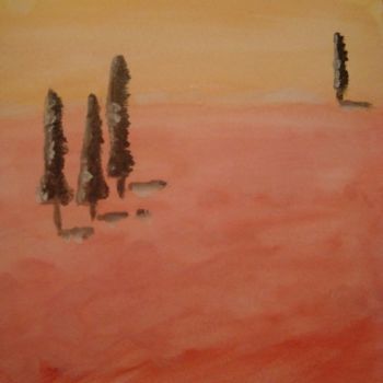 Pintura intitulada "final da tarde ...a…" por Maria Teresa Duarte, Obras de arte originais