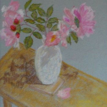 Peinture intitulée "Le vase d'opaline" par Mog, Œuvre d'art originale, Huile