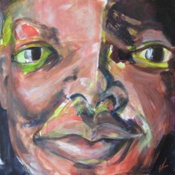 Painting titled "Happy Kid 63pcp" by Richard Herr, Original Artwork, Acrylic
