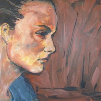 Painting titled "Aries Woman 71pfp" by Richard Herr, Original Artwork, Acrylic