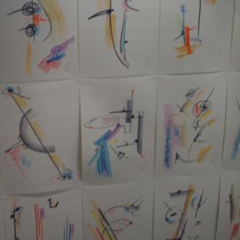 Dessin intitulée "Salle Ubu (installa…" par Serge Chamchinov, Œuvre d'art originale