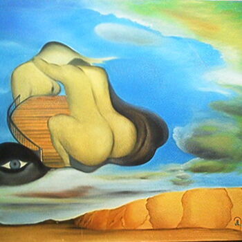 Painting titled "Accroché!" by Jean Luc Masini, Original Artwork