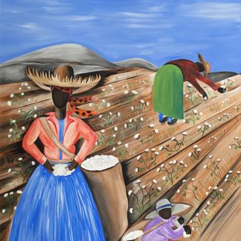 "Cotton Pickin' Cott…" başlıklı Tablo Sabree tarafından, Orijinal sanat, Petrol