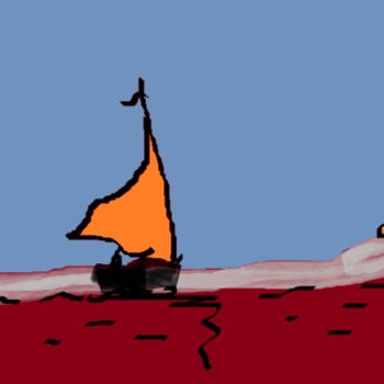 Arts numériques intitulée "voile_50.png" par Arnaud Thévenin, Œuvre d'art originale