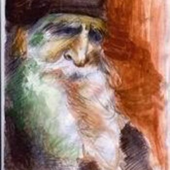 Картина под названием "Old Monk" - Sotirios Panailidis, Подлинное произведение искусства, Другой