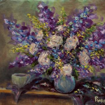 Peinture intitulée "Still-life FLOWERS…" par Rybakow Fine Art, Œuvre d'art originale, Huile
