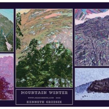 Digital Arts titled "Mountain Winter Pos…" by Ken Grzesik, Original Artwork, Photo Montage