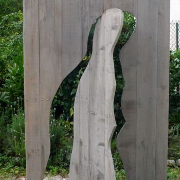 Sculpture intitulée "Le marin enfile son…" par Wolf Thiele, Œuvre d'art originale, Bois