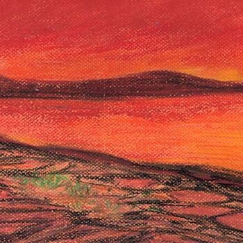 Digital Arts titled "Sundown at sea" by Sesha, Original Artwork