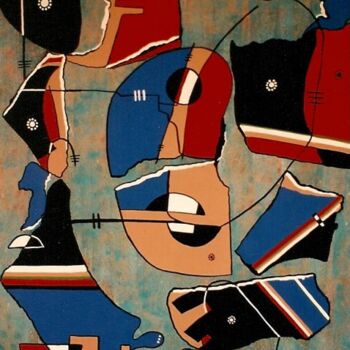 Peinture intitulée "La Galaxie" par H . Mortazavi, Œuvre d'art originale, Huile