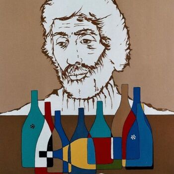 Peinture intitulée "Les Inséparables" par H . Mortazavi, Œuvre d'art originale, Huile
