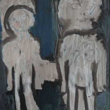 Painting titled "Les Couples # 15" by Christian Cerisola, Original Artwork