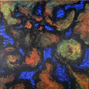 Peinture intitulée "Tourbillons" par Anne-Marie Mary, Œuvre d'art originale, Huile Monté sur Châssis en bois