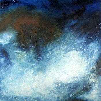 Peinture intitulée "Embruns" par Anne-Marie Mary, Œuvre d'art originale, Huile Monté sur Châssis en bois