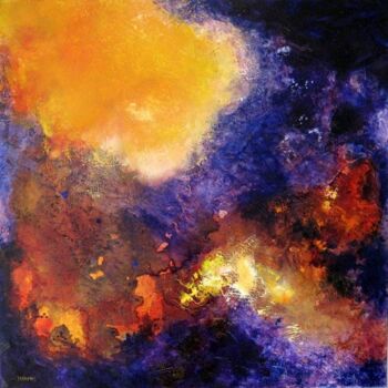 Peinture intitulée "Si près ...le solei…" par Anne-Marie Mary, Œuvre d'art originale, Huile Monté sur Châssis en bois