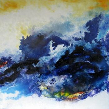 Peinture intitulée "Nuages" par Anne-Marie Mary, Œuvre d'art originale, Huile Monté sur Châssis en bois
