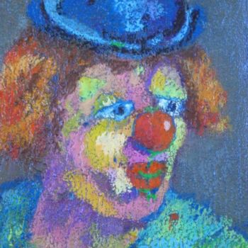 Peinture intitulée "l'ancêtre" par Evelyne Hervé, Œuvre d'art originale