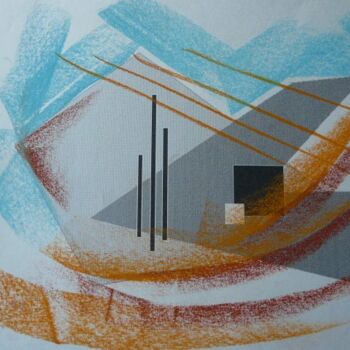 Drawing titled "projection d'un rai…" by An Vuvan, Original Artwork