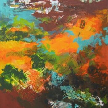Peinture intitulée "Sans titre" par Anne-Marie Mary, Œuvre d'art originale, Huile