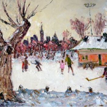 Painting titled "Xmas Day" by Sylvio Gagnon, Original Artwork