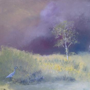 Ζωγραφική με τίτλο "Herons Ghyll" από Andy Davis, Αυθεντικά έργα τέχνης, Λάδι