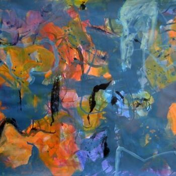 Peinture intitulée "acrylique sur papier" par Anne-Marie Mary, Œuvre d'art originale, Huile