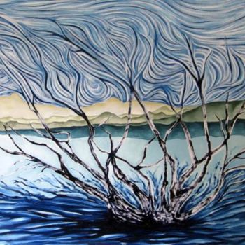 Painting titled "landscape 1" by David Teszler, Original Artwork, Oil