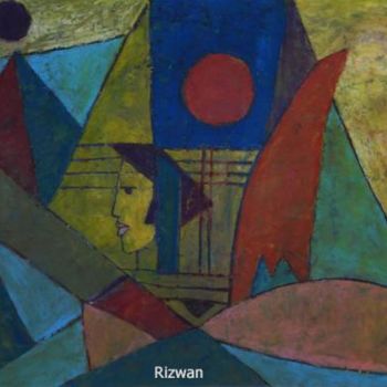 Painting titled "The  Agitation" by Rizwan Ali, Original Artwork, Oil