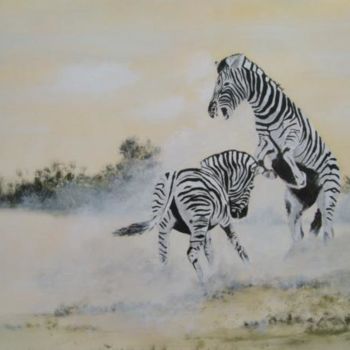 Painting titled "Falling Out" by Andy Davis, Original Artwork, Oil