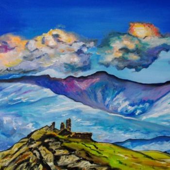 Malerei mit dem Titel "CHAPELLE SAN FELIU…" von Catherine Wernette, Original-Kunstwerk, Andere