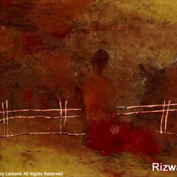 Painting titled "Desperation" by Rizwan Ali, Original Artwork, Oil