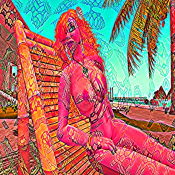 Painting titled "pinky" by Nancy Forever, Original Artwork