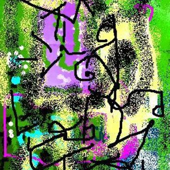 Digital Arts με τίτλο "Handwriting - 1" από Nick Mancuso, Αυθεντικά έργα τέχνης, Ψηφιακή ζωγραφική