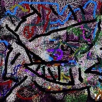 Digital Arts titled "Abstract Horse" by Nick Mancuso, Original Artwork, Digital Painting