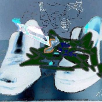 Digital Arts titled "Andy's Shoes - 2" by Nick Mancuso, Original Artwork, Digital Painting
