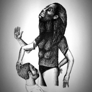 Tekening getiteld "L'Apparence" door Patrick Jannin, Origineel Kunstwerk, Anders