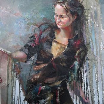 Peinture intitulée "Near the canvaz" par Julia Kulgayeva, Œuvre d'art originale