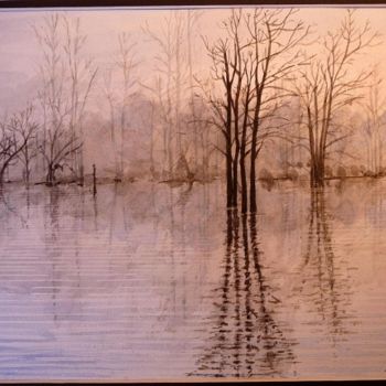 Painting titled "LES PIEDS DANS L'EAU" by Jean Marie Payen, Original Artwork