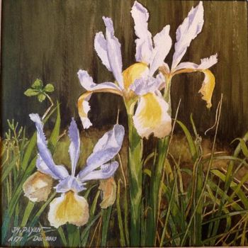 Painting titled "IRIS HOLLANDAIS" by Jean Marie Payen, Original Artwork