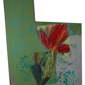 Peinture intitulée "fleur décalée" par Patrice Monnerie, Œuvre d'art originale